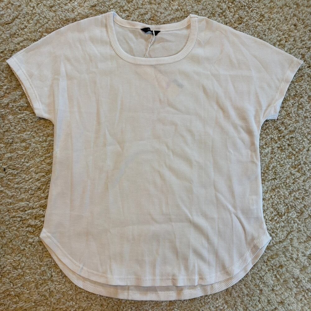 Dokotoo Waffle Knit Tee White Large